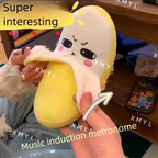 Banana Shaped Plush Toy with Touch Sensor Sounds for Kids and Family Fun