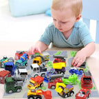 Christmas Advent Calendar with 24 Pull Back Mini Cars and Colorful Racing Vehicles
