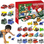 Christmas Advent Calendar with 24 Pull Back Mini Cars and Colorful Racing Vehicles