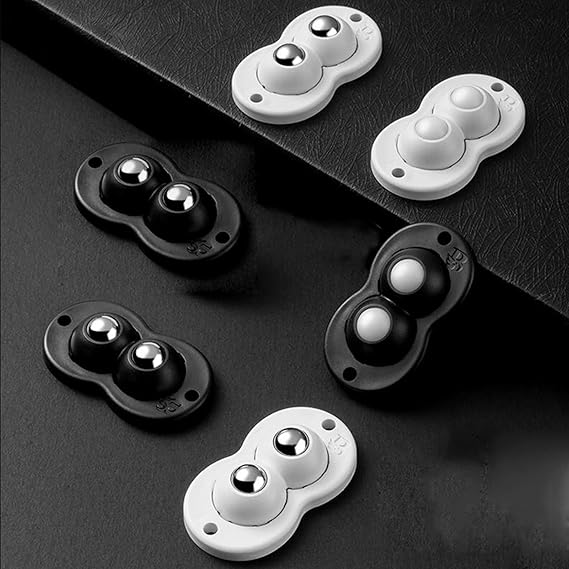 Adhesive Furniture Casters with 360-Degree Wheels and Rubber Protection, Set of 4 All Vera Mart