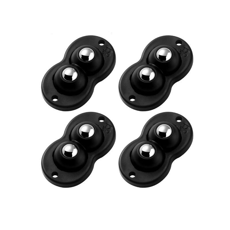 Adhesive Furniture Casters with 360-Degree Wheels and Rubber Protection, Set of 4 All Vera Mart