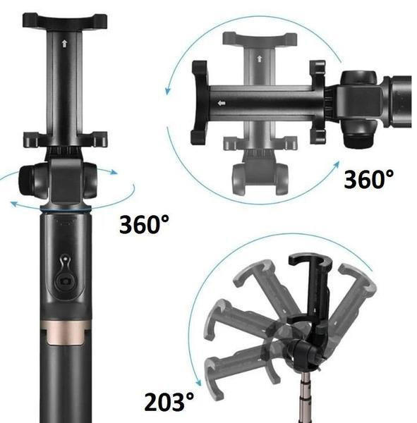 Smartphone Tripod with Wireless Remote and 360-Degree Rotation, Extends to 600mm All Vera Mart