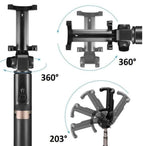 Smartphone Tripod with Wireless Remote and 360-Degree Rotation, Extends to 600mm All Vera Mart