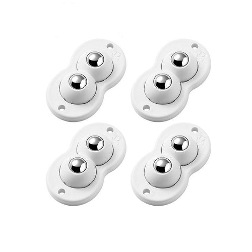 Adhesive Furniture Casters with 360-Degree Wheels and Rubber Protection, Set of 4 All Vera Mart
