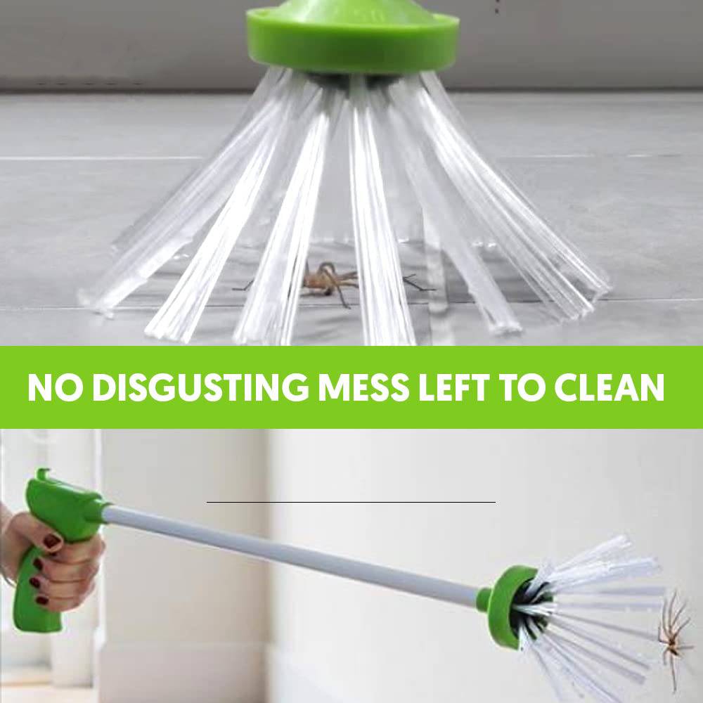 Extendable Insect Catcher with Soft Bristles and Squeeze Trigger, 33-Inch Reach All Vera Mart