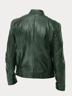 Structured Stand Collar Jacket with Snap Tab and Zip Pockets, Hip Length All Vera Mart