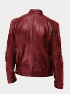 Structured Stand Collar Jacket with Snap Tab and Zip Pockets, Hip Length All Vera Mart