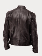 Structured Stand Collar Jacket with Snap Tab and Zip Pockets, Hip Length All Vera Mart