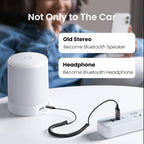 Wireless Car Aux Adapter with Hands Free Calling and Dual Device Connection All Vera Mart