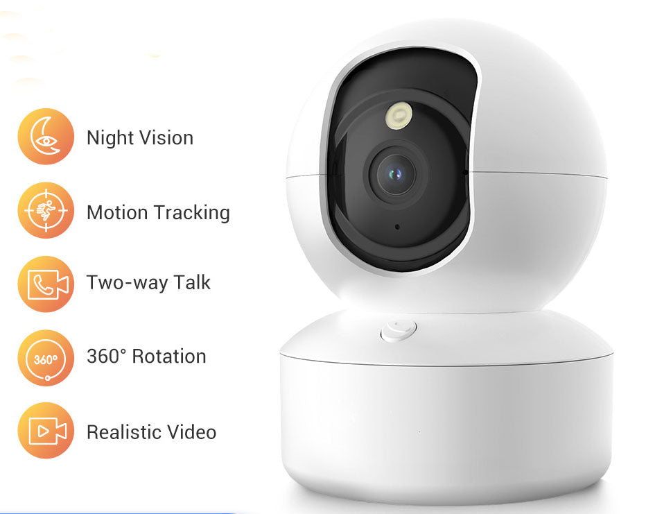 Smart 2K Security Camera with Pan Tilt Rotation and Night Vision All Vera Mart