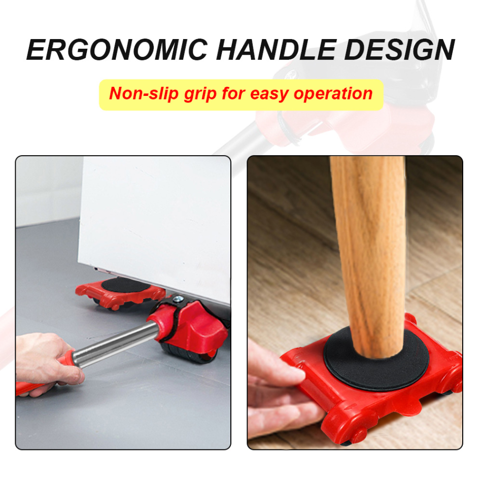 Furniture Lifter and Glider Pads with 360-Degree Wheels for All Floors All Vera Mart
