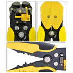 Self-Adjusting Wire Stripper with Cable Cutter and Terminal Crimper All Vera Mart