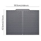 Grooved Silicone Dish Drying Mat with Dual-Sided Channels and Textured Grip All Vera Mart