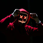 LED Light Up Mask with Glowing Wire and Four Light Modes for Halloween Costumes