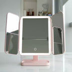 LED Make-up Mirror with Triple Lighting - Clara-White-The Livary