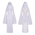 White Ghost Bride Dress with Molded Face Mask and Fitted Silhouette All Vera Mart