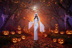 White Ghost Bride Dress with Molded Face Mask and Fitted Silhouette All Vera Mart