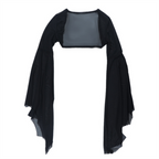 Black Mesh Crop Top with Bat Sleeves for Gothic Costume Layering All Vera Mart