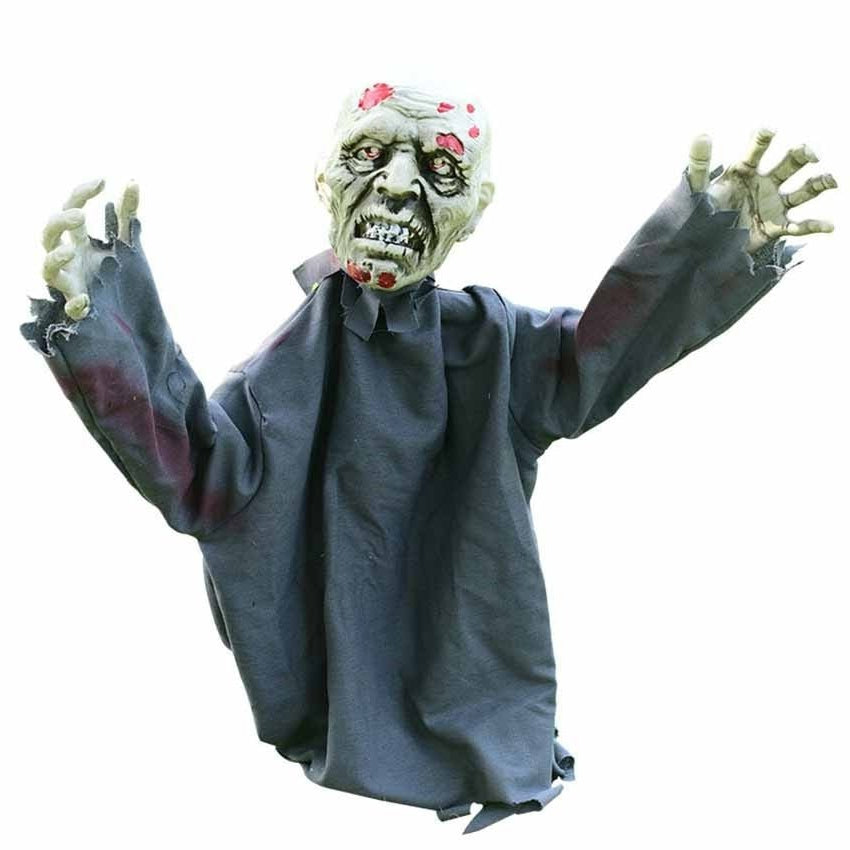 Sound Activated Swing Ghost Prop with Red Glowing Eyes and Motor Swaying All Vera Mart
