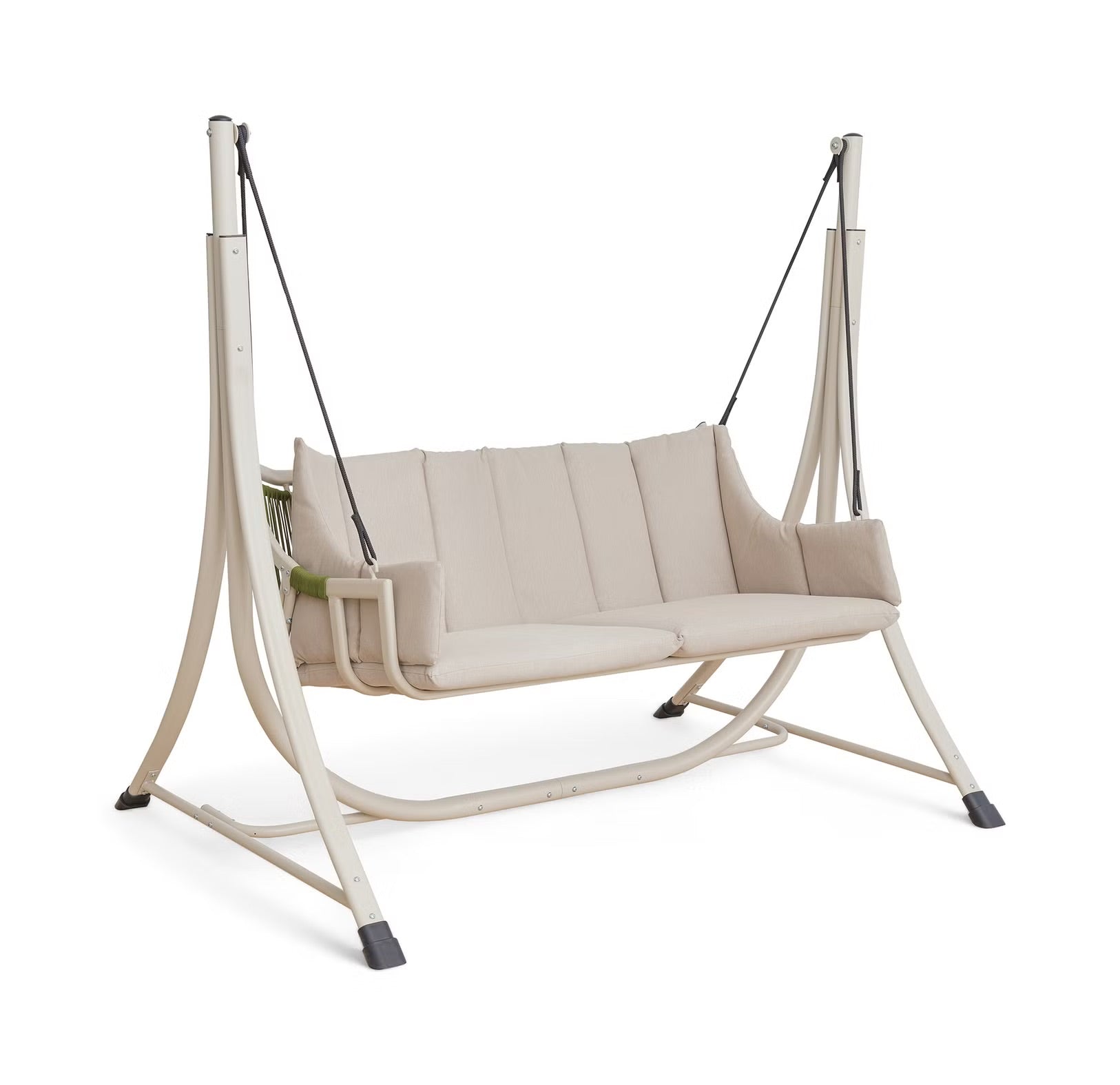 Two Person Patio Swing with Foam Cushions and Rust Resistant Steel Frame All Vera Mart
