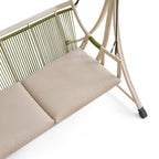 Two Person Patio Swing with Foam Cushions and Rust Resistant Steel Frame All Vera Mart