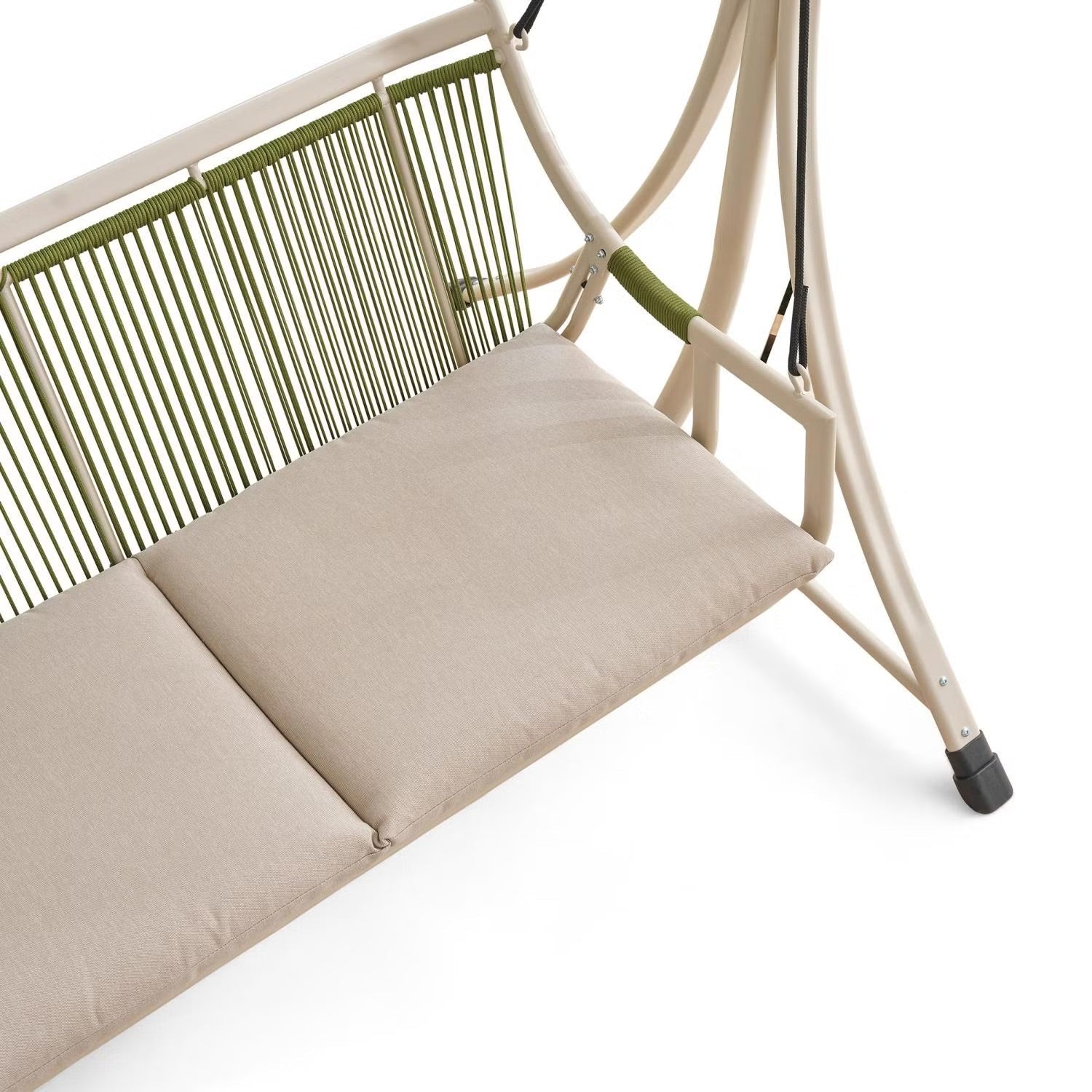 Two Person Patio Swing with Foam Cushions and Rust Resistant Steel Frame All Vera Mart