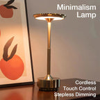 Rechargeable Ring Light Table Lamp with Touch Dimming and Three Color Temperatures All Vera Mart