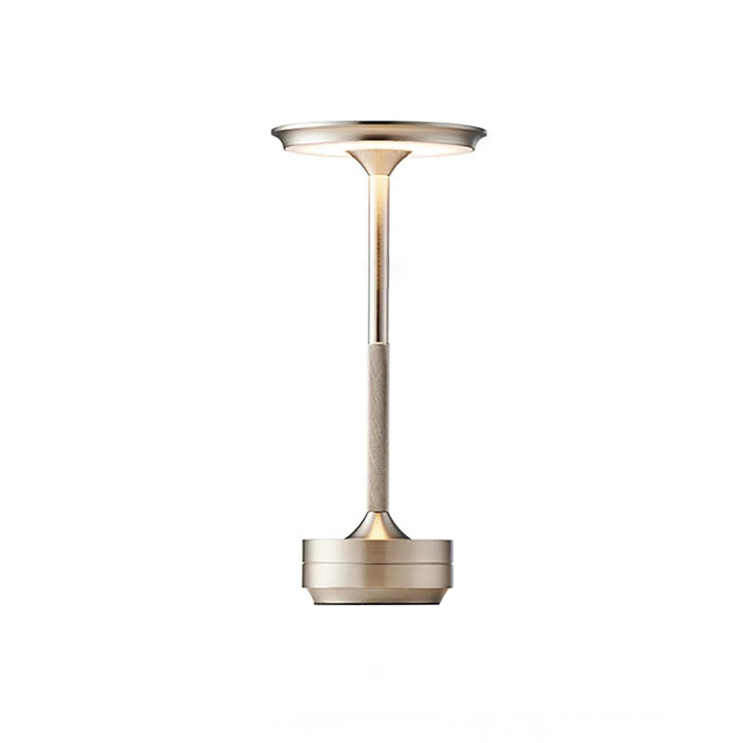 Rechargeable Ring Light Table Lamp with Touch Dimming and Three Color Temperatures All Vera Mart