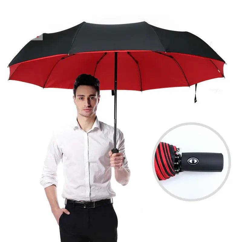 Compact Travel Umbrella with One-Hand Automatic Open and Windproof Frame, Quick-Dry Canopy All Vera Mart
