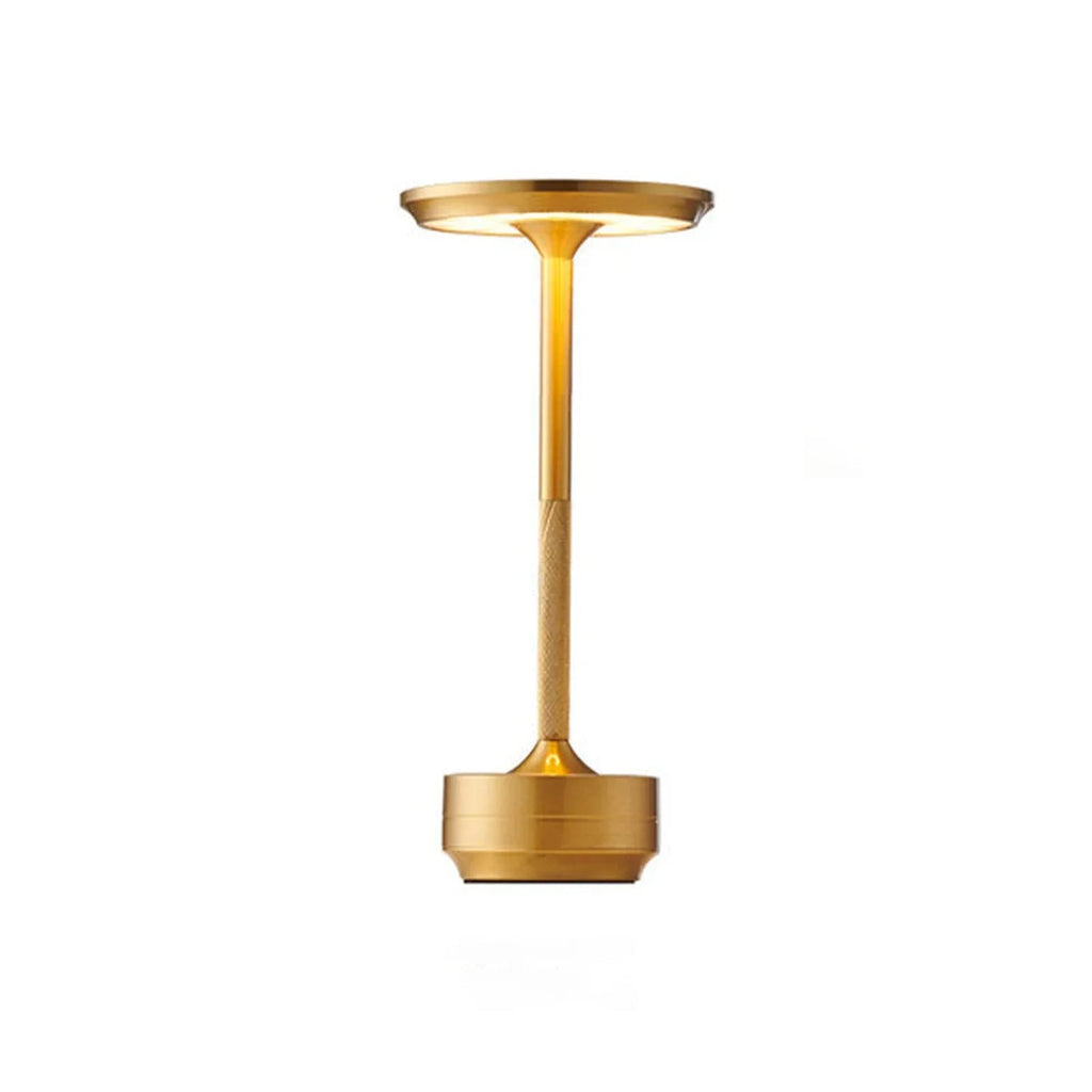 Rechargeable Ring Light Table Lamp with Touch Dimming and Three Color Temperatures All Vera Mart