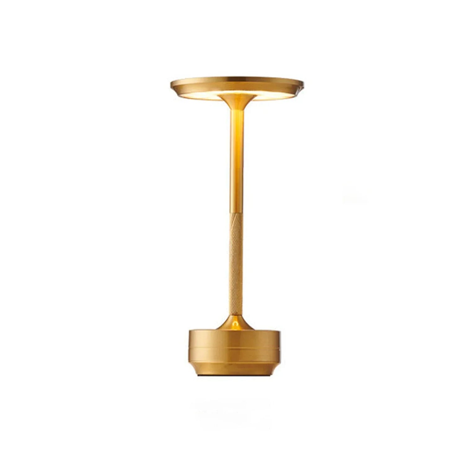 Rechargeable Ring Light Table Lamp with Touch Dimming and Three Color Temperatures All Vera Mart