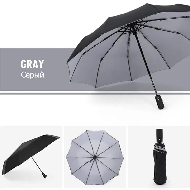 Compact Travel Umbrella with One-Hand Automatic Open and Windproof Frame, Quick-Dry Canopy All Vera Mart