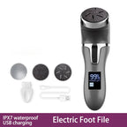 Electric Foot File with Built-In Vacuum and Three Grinding Heads, Waterproof Rechargeable All Vera Mart