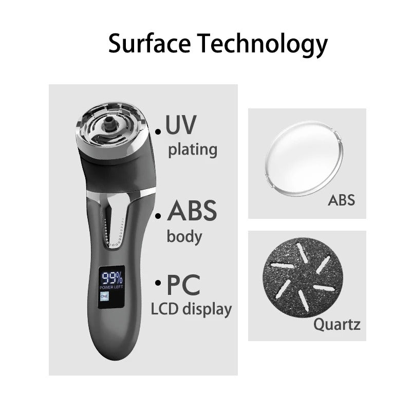 Electric Foot File with Built-In Vacuum and Three Grinding Heads, Waterproof Rechargeable All Vera Mart