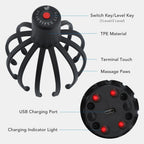 Electric Scalp Massager with 360-Degree Rotating Nodes and Three Speed Settings All Vera Mart