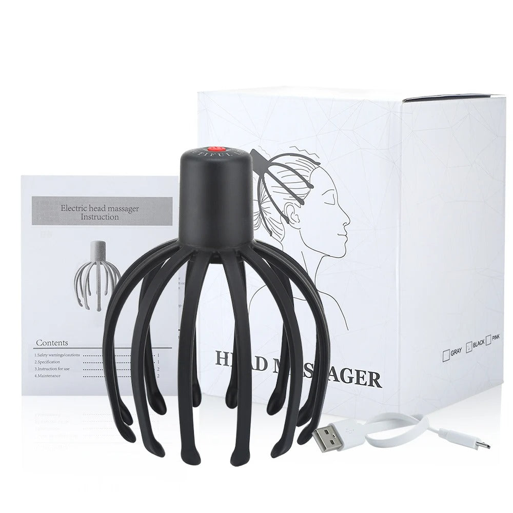 Electric Scalp Massager with 360-Degree Rotating Nodes and Three Speed Settings All Vera Mart
