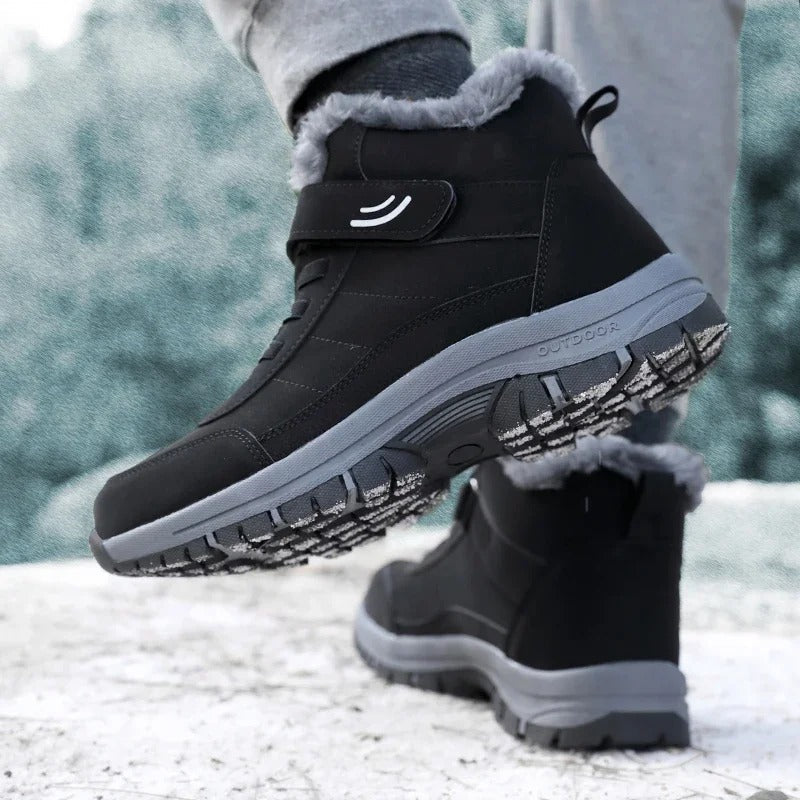 Women's Ankle High Snow Boots with Waterproof Synthetic Leather and Slip-On Design All Vera Mart