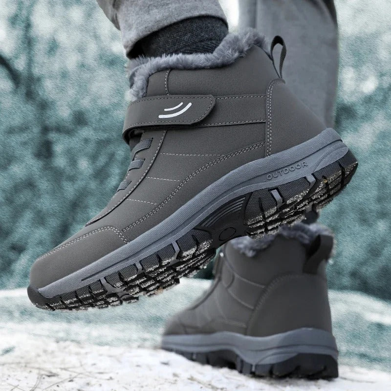 Women's Ankle High Snow Boots with Waterproof Synthetic Leather and Slip-On Design All Vera Mart