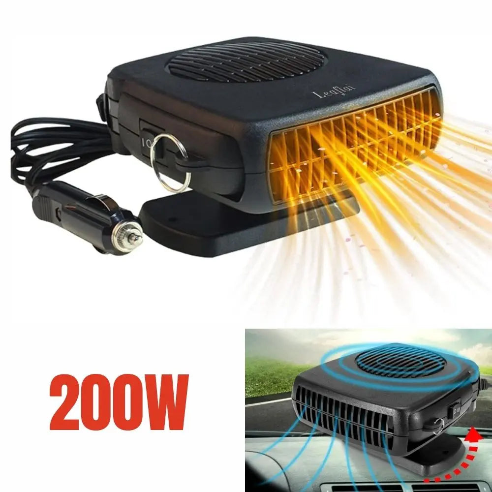 12V Car Heater with Ceramic Heating and Dual Fan Modes, Compact Portable Design All Vera Mart