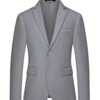A tailored slim fit double-breasted 3-piece suit for men, featuring a smart, matching waistcoat.