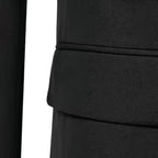Full view of a sleek slim fit double-breasted 3-piece men's suit, complete with a waistcoat.