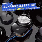 Mini Electric Shaver with 6-Blade Foil and USB Fast Charge for Travel, Waterproof Aluminum All Vera Mart