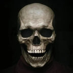 Movable Jaw Realistic Full Head Skull Mask - Human Skeleton Mask for Halloween Party - Gear Elevation