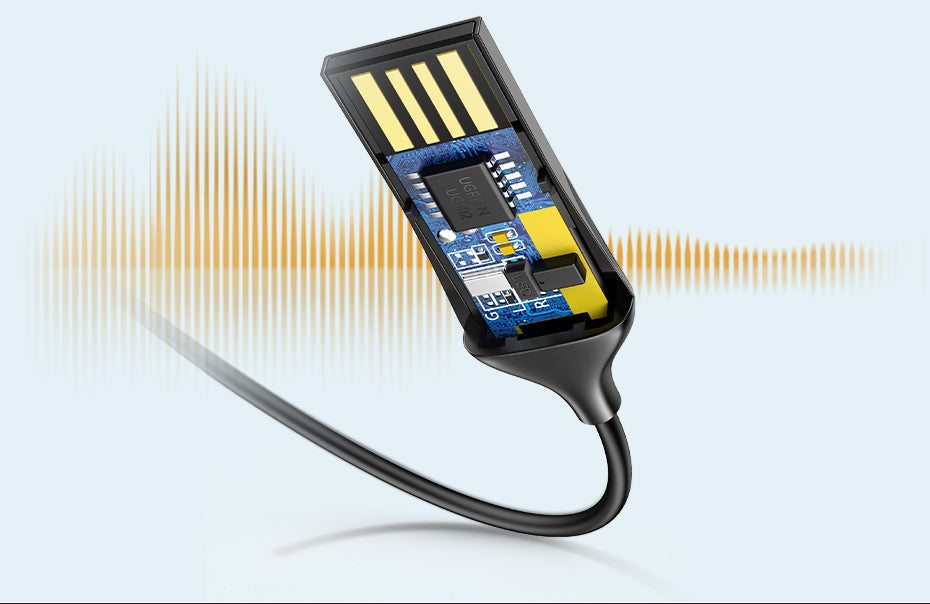 Wireless Car Aux Adapter with Hands Free Calling and Dual Device Connection All Vera Mart