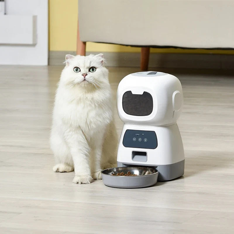 Automatic Pet Feeder with App Control and Voice Recording, 3.5L Capacity All Vera Mart