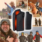 Thermal Heated Vest with Three Carbon Fiber Zones and 12 Hour Runtime for Cold Weather