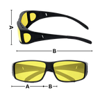 Polarized Night Driving Glasses with Extended Side Panels and Fit Over Design All Vera Mart