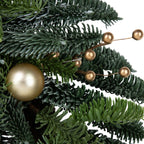 Christmas Wreath 22 Inch with Shatterproof Gold Ornaments and Real Pine Cones All Vera Mart