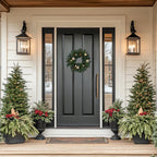 Christmas Wreath 22 Inch with Shatterproof Gold Ornaments and Real Pine Cones All Vera Mart