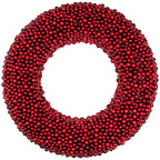 Glitter Red Berry Christmas Wreath with Two Tone Berries 20 Inch Unlit